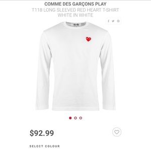 Comme Des Garçons Long Sleeve Size Large